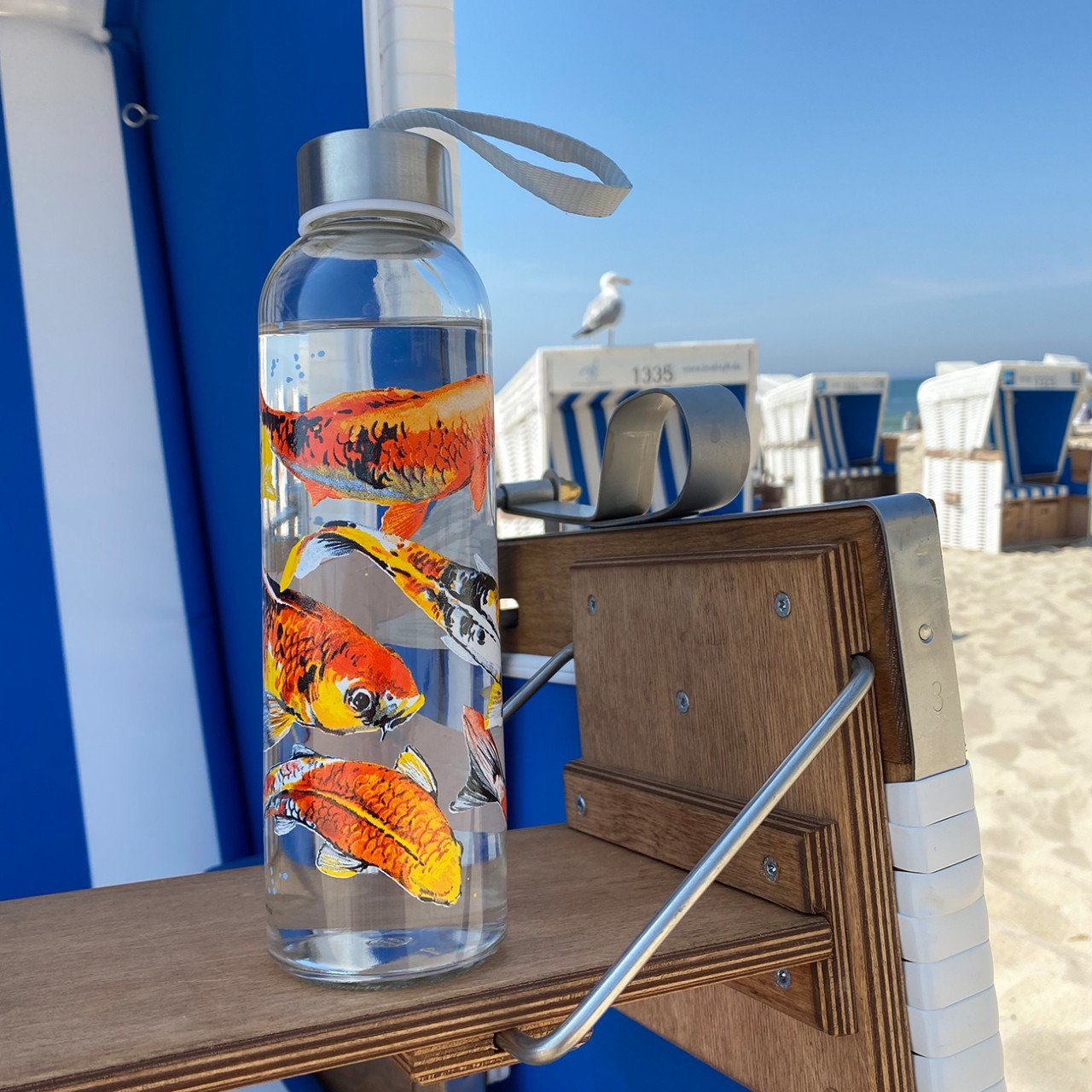 Geda Labels GmbH Trinkflasche Fische, Orange, 500ml, spülmaschinengeeignet