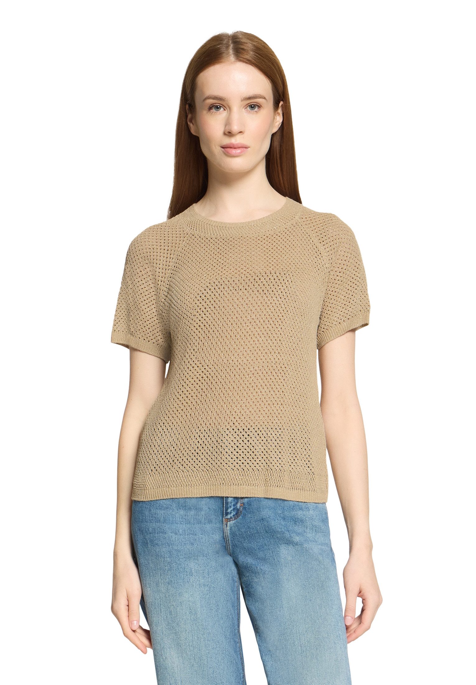 Cartoon Kurzarmshirt Damen mit Rundhalsausschnitt (1-tlg)