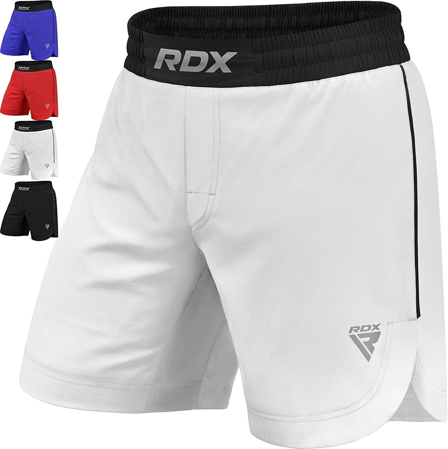 RDX Sports Herren, Shorts Herren MMA kurz, Trainingshose WHITE Kickboxen Trainingsshorts RDX Sporthose