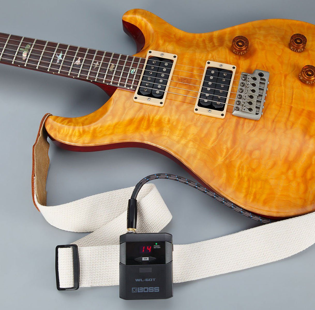 Boss by Roland E-Gitarre Boss WL-60 Wireless Funk-System für Gitarre mit Patchkabel 30cm