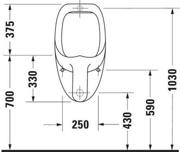 Duravit WC-Komplettset Duravit Urinal BEN 370x350mm Zul v hi we