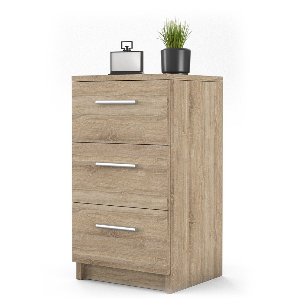 Vicco Nachtkommode, Sonoma, 38 x 66 cm (1 St), Platzsparend