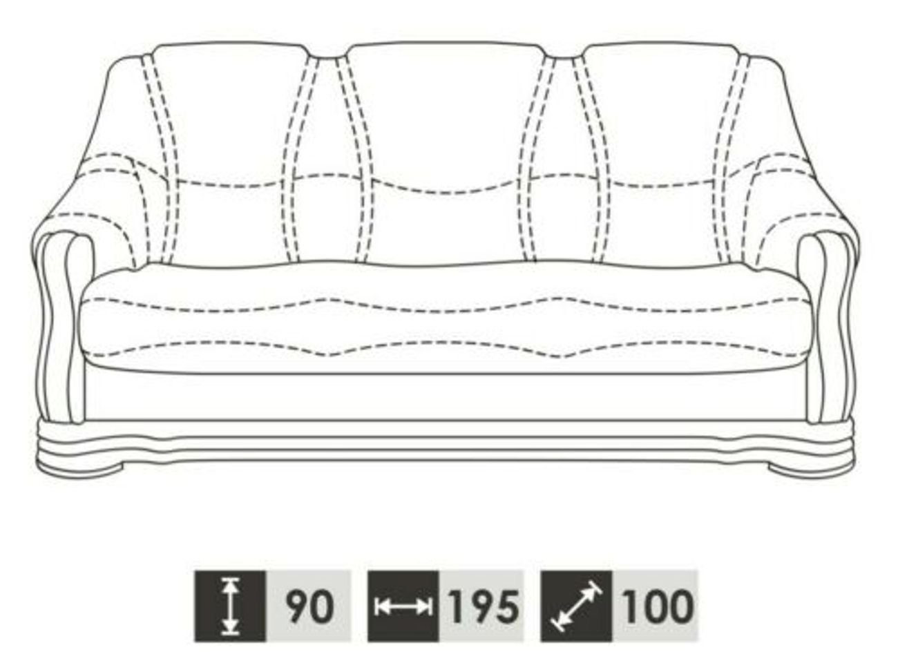 Wohnlandschaft JVmoebel Sofagarnitur Made Europe Sitzer Sofa Sofas, in Klassischer 3+2+2