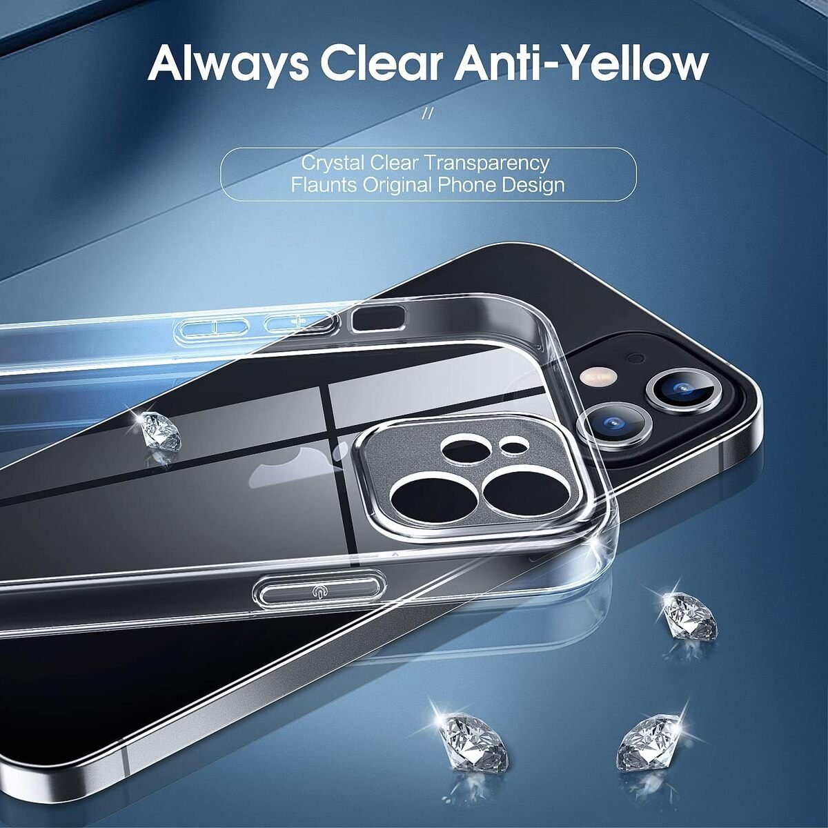 Baker Handyhülle Transparente Hülle für iPhone 16 15 14 13 12 Pro Max Mini Plus Case, Durchsichtig Schutzhülle Cover Case – Bild 2 von 3