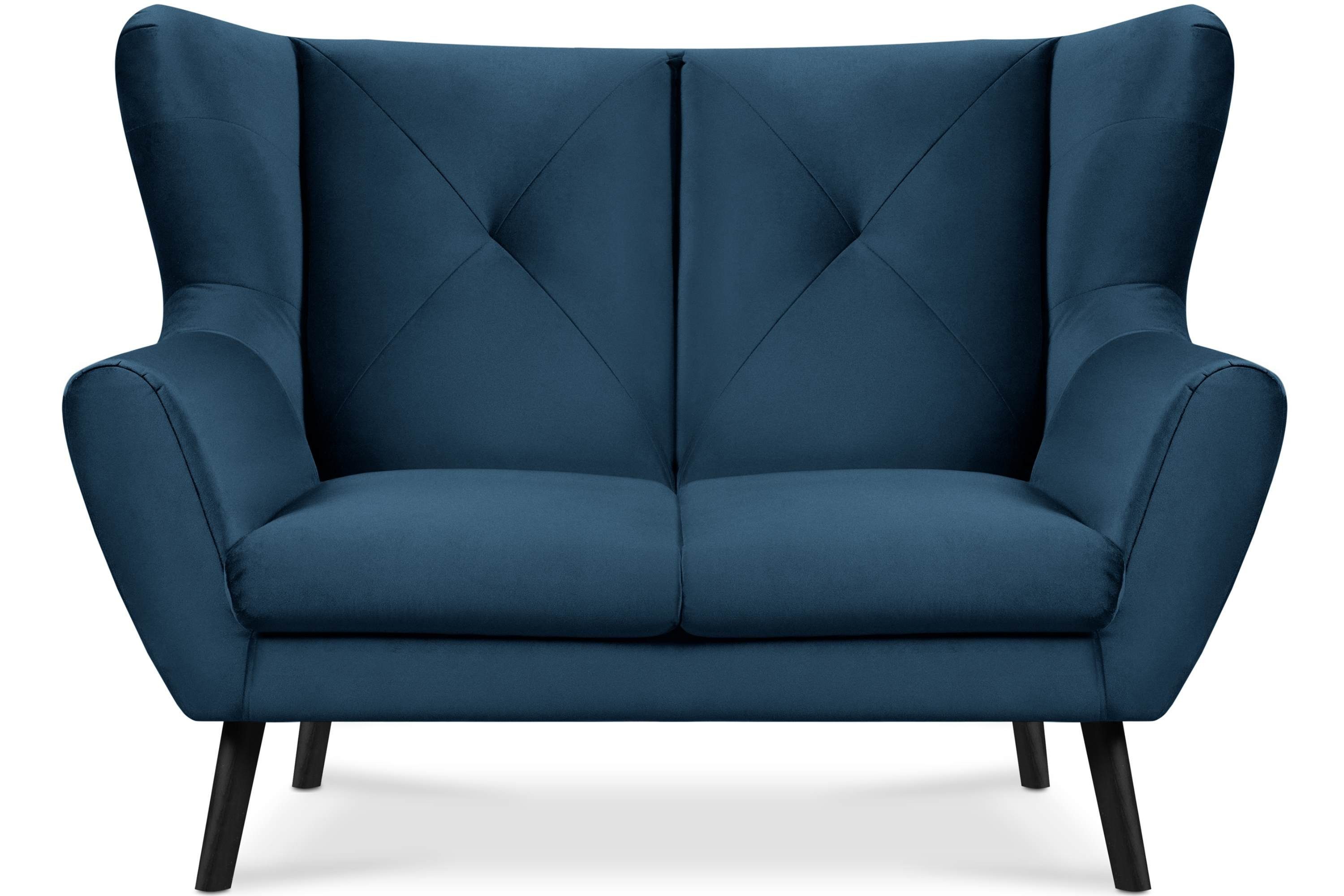 marineblau MIRO | Konsimo Sitz bequemer Sofa marineblau Sofa 2 Oberstoff, Schaumstoff wasserabweisender im Sitzer,