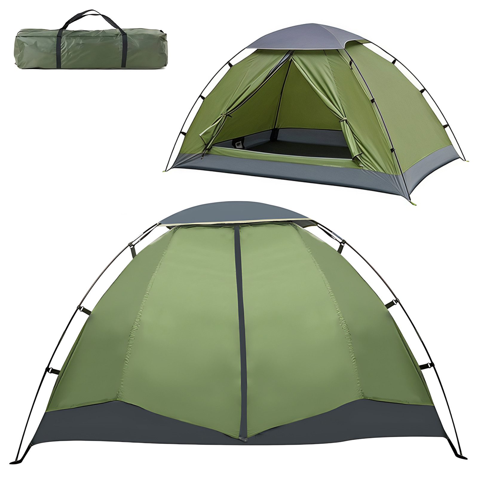 AKKEE Kuppelzelt Campingzelt Kuppelzelt, leichtes Wanderzelt wasserdicht, Personen: 2