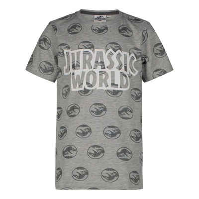 Jurassic World T-Shirt Jurassic World T-Rex Jurassic Park Kinder T-Shirt Kinder + Jugendliche Grau + Blau Розмір 134/140 146/152 158/164 170/176 cm Jurassic World Lizensiert