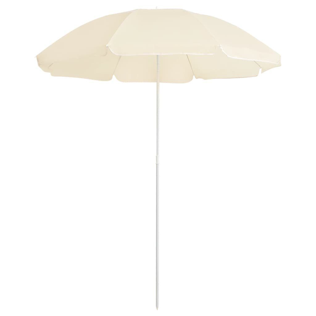 vidaXL Balkonsichtschutz Sonnenschirm mit Stahlmast Sandfarben 180 cm
