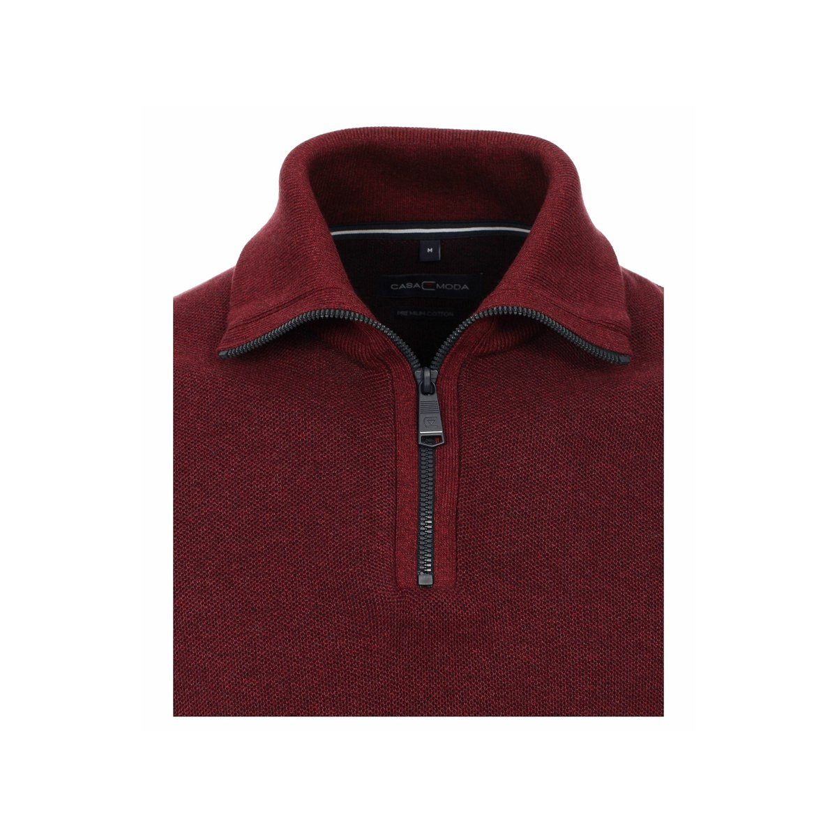 CASAMODA VENTI V-Ausschnitt-Pullover rot regular (1-tlg) fit