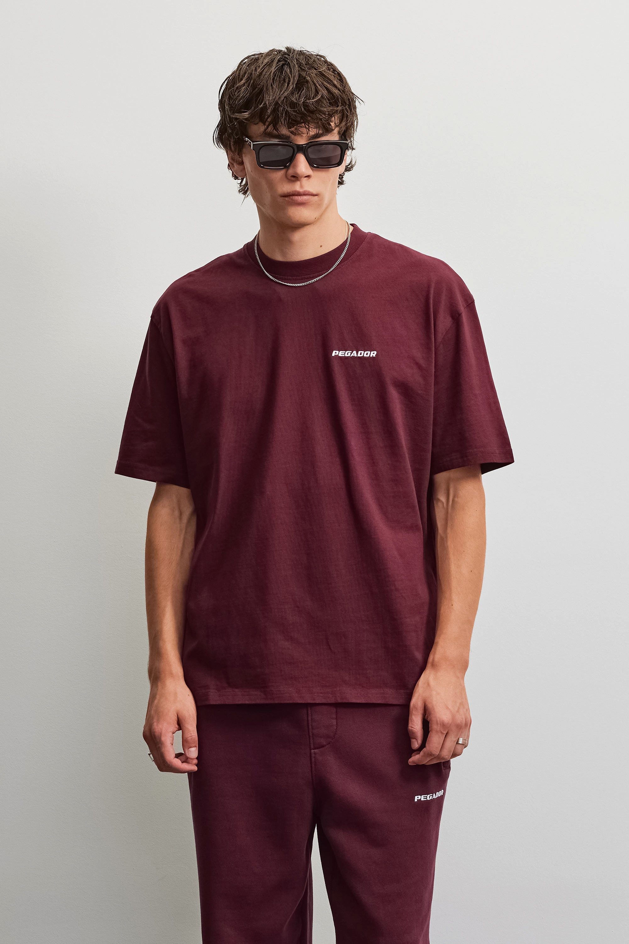 PEGADOR T-Shirt LOGO OVERSIZED TEE Baumwolle, oversize