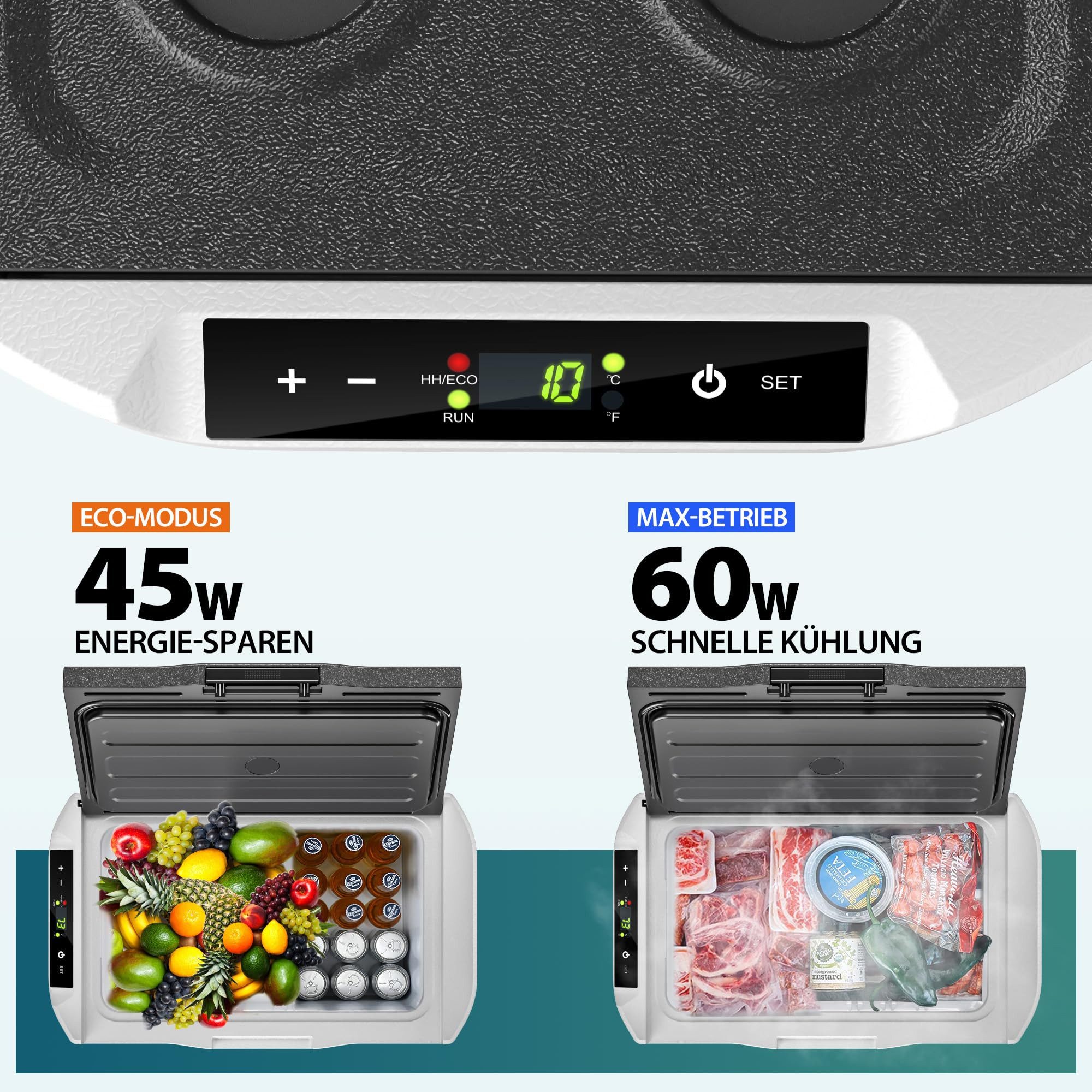 EUHOMY Elektrische Kühlbox Kompressor Kühlbox -20℃~20℃, 12V Auto-Kühlschrank, mit APP-Steuerung, 21 l, Energieeffizient, Niedriger Geräuschpegel, Verstellbare R – Bild 5 von 5