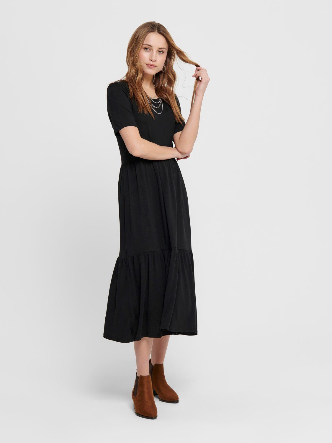 JACQUELINE de YONG Shirtkleid (lang, 1-tlg) JDYDALILA FROSTY S/S LONG DRESS günstig online kaufen