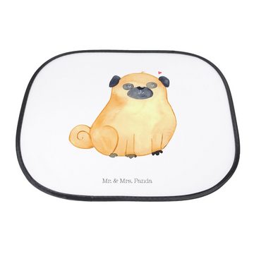 Sonnenschutz Mops - Weiß - Geschenk, Sonnenschutz Kinder, Liebe, Hund, Sonne Auto, Mr. & Mrs. Panda, Seidenmatt, Exklusive Motive