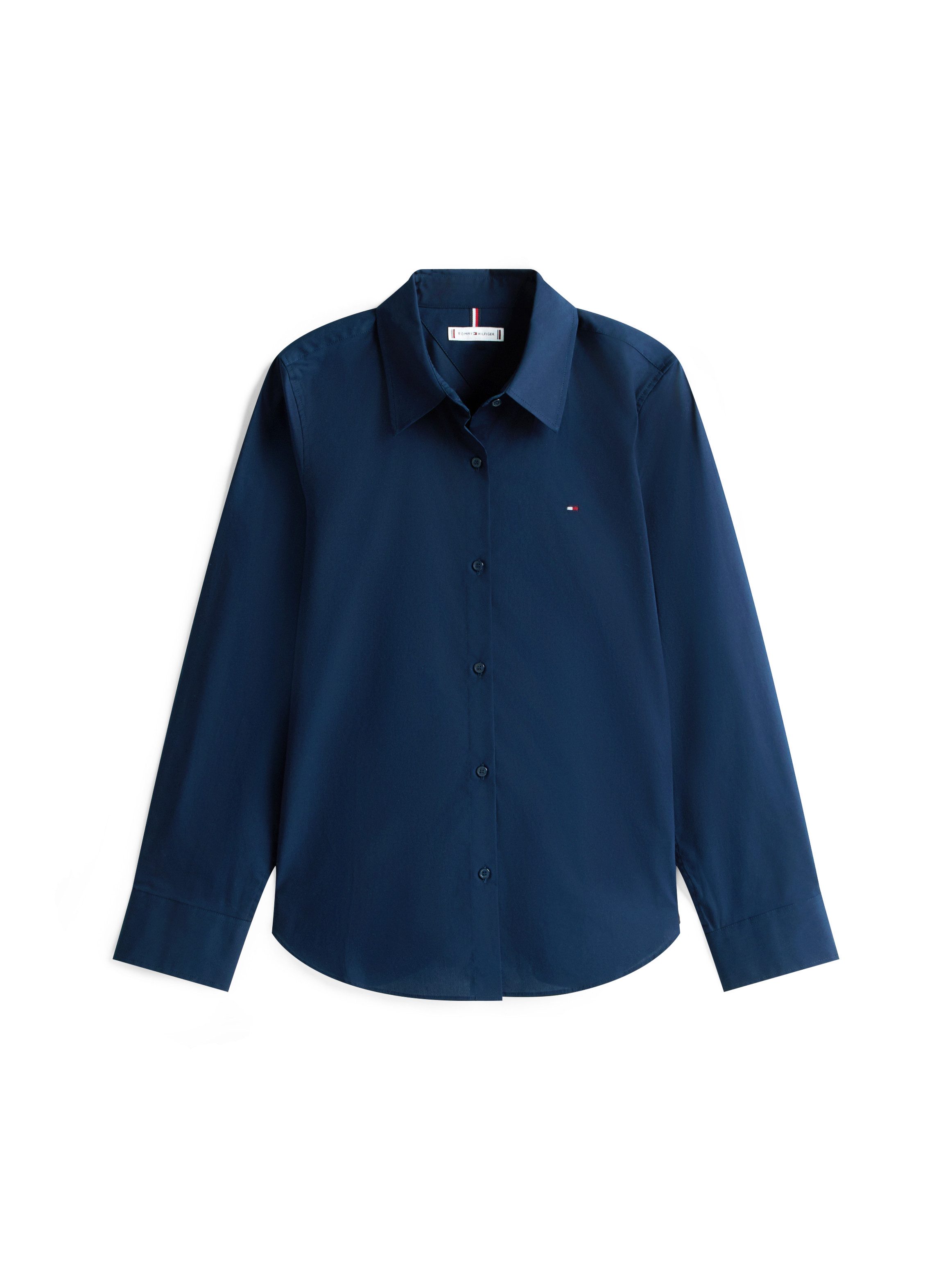 Tommy Hilfiger Hemdbluse STRETCH REGULAR LS SHIRT mit gesticktem Tommy Hilfiger Logo, Regular Fit
