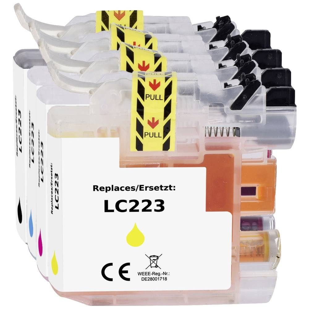 Renkforce Tinte ersetz LC-223BK, LC-223C, LC-223M, LC223Y RF-5655920 Tintenpatrone