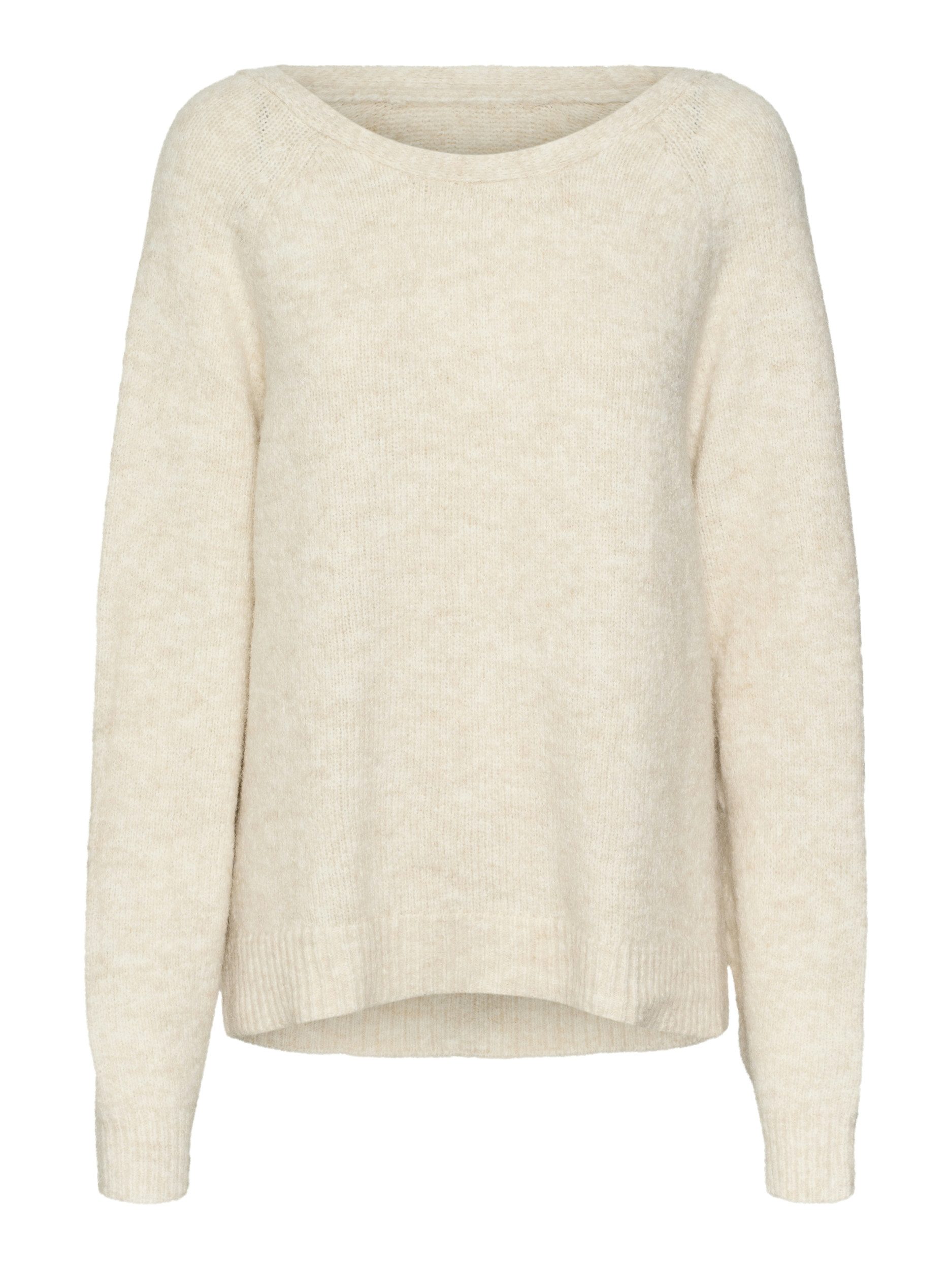 Vero Moda Strickweste VMPIA LS 2WAY CARDIGAN GA BOO Birch/AWARE EMBROIDERY