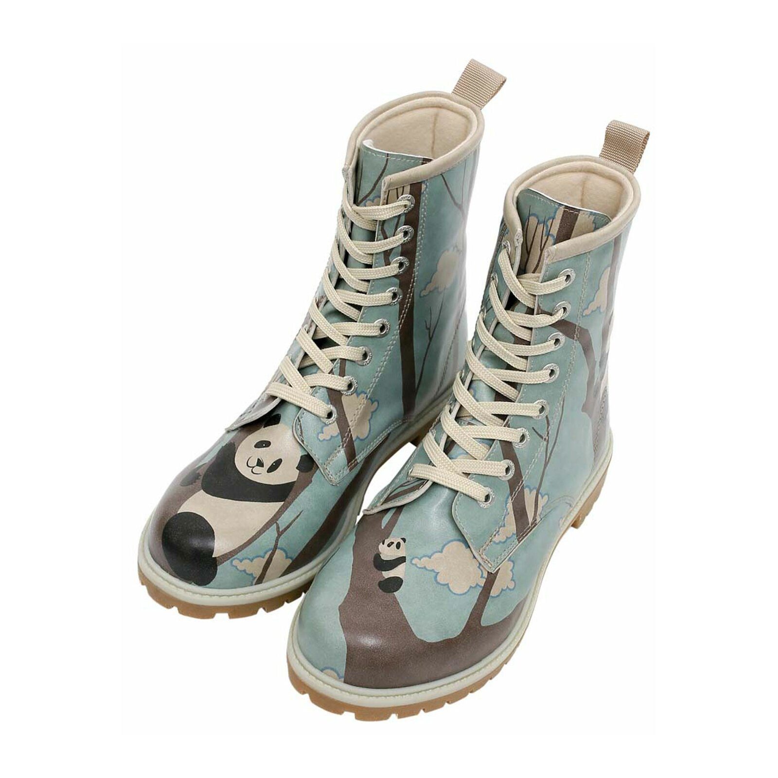 DOGO Schnürboots Blau-Weiß Damen Vegan Boots