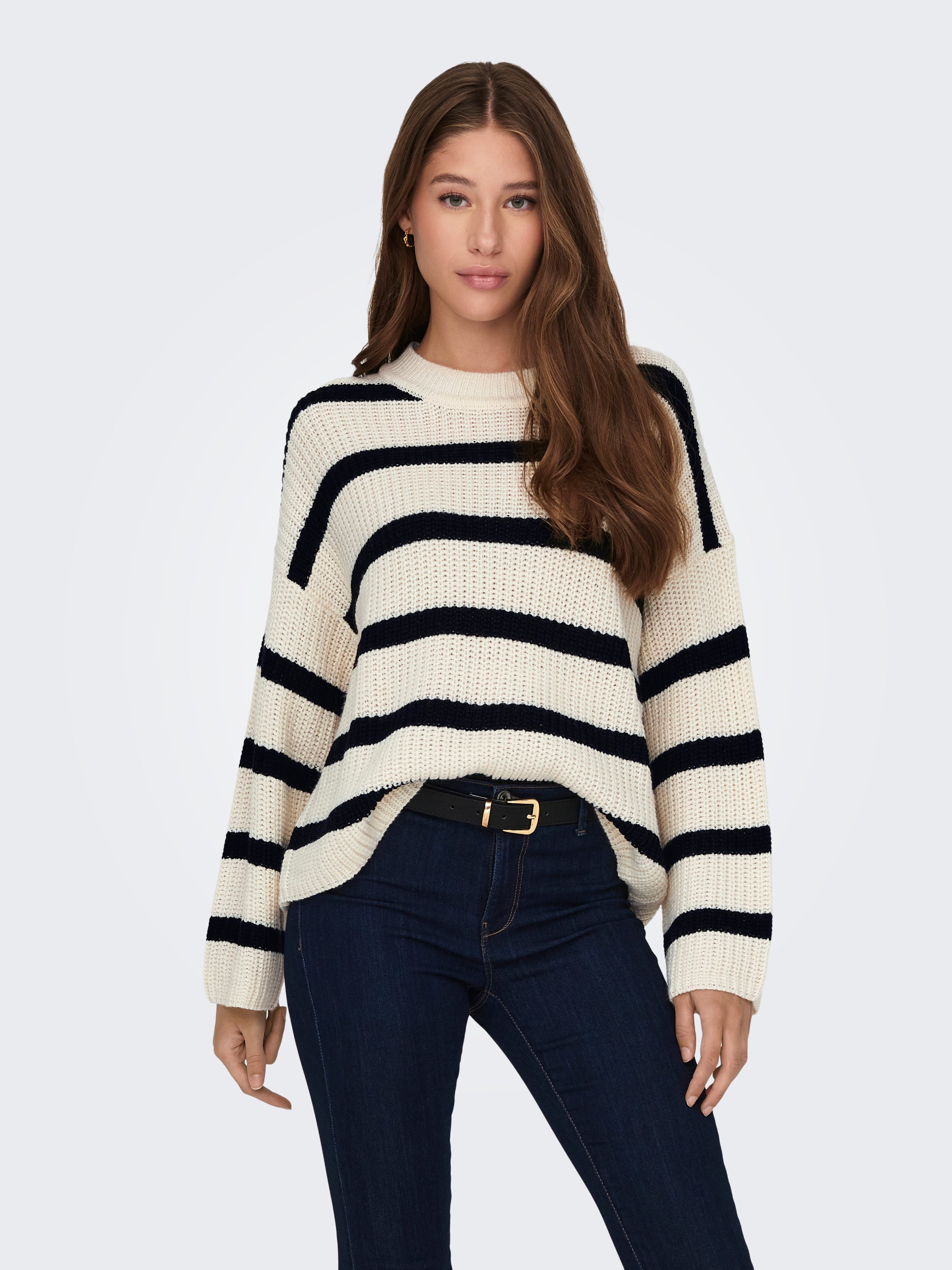 JDY Strickpullover JDYJUSTY L/S STRIPE PULLOVER günstig online kaufen