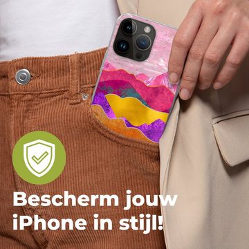 MuchoWow Handyhülle Stolz - Bi - Marmor, Handyhülle Telefonhülle Apple iPhone 14 Pro Max