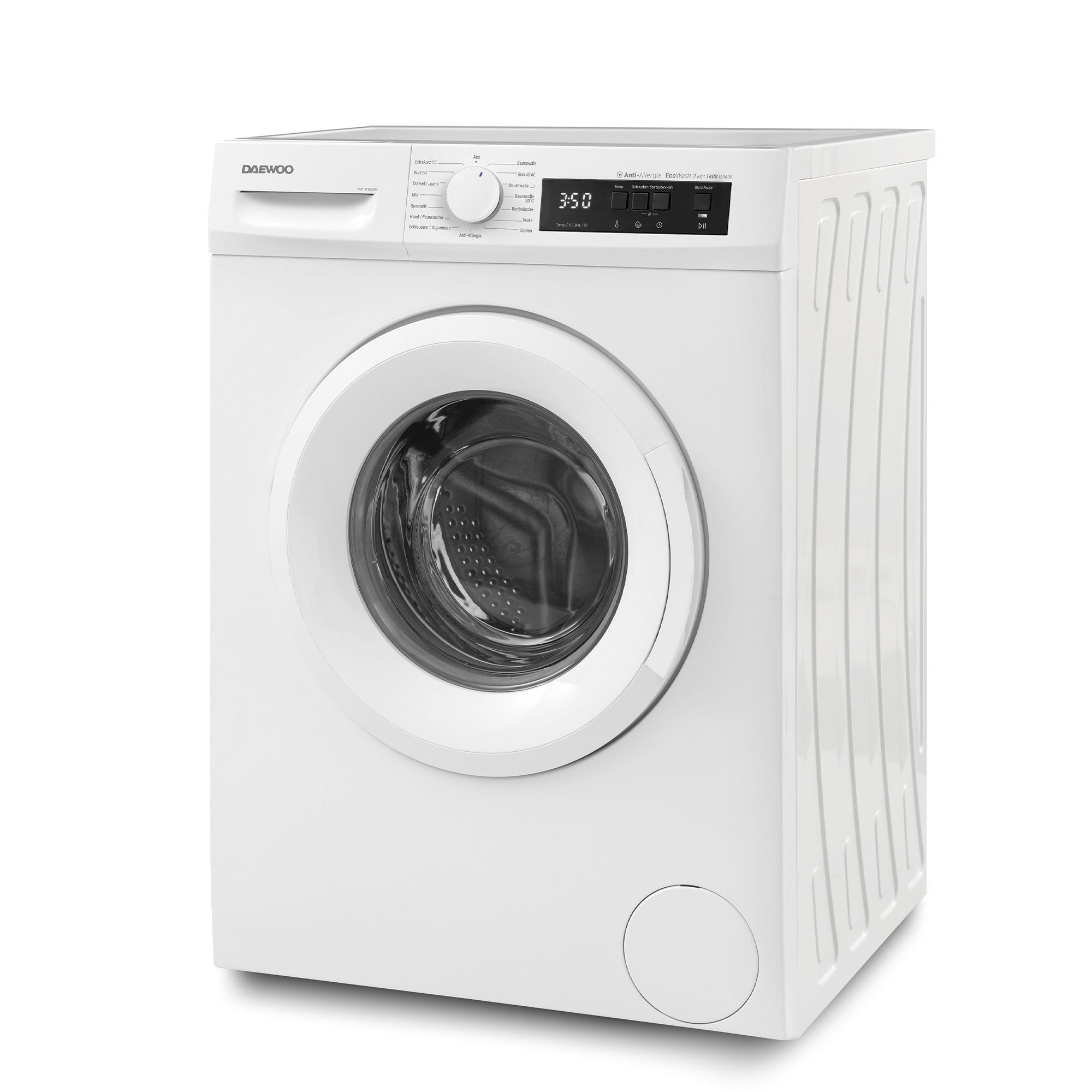 Daewoo Variable U/min, WM714T1WA0DE, 7,00 kg, Temperaturwahl 1400 Waschmaschine