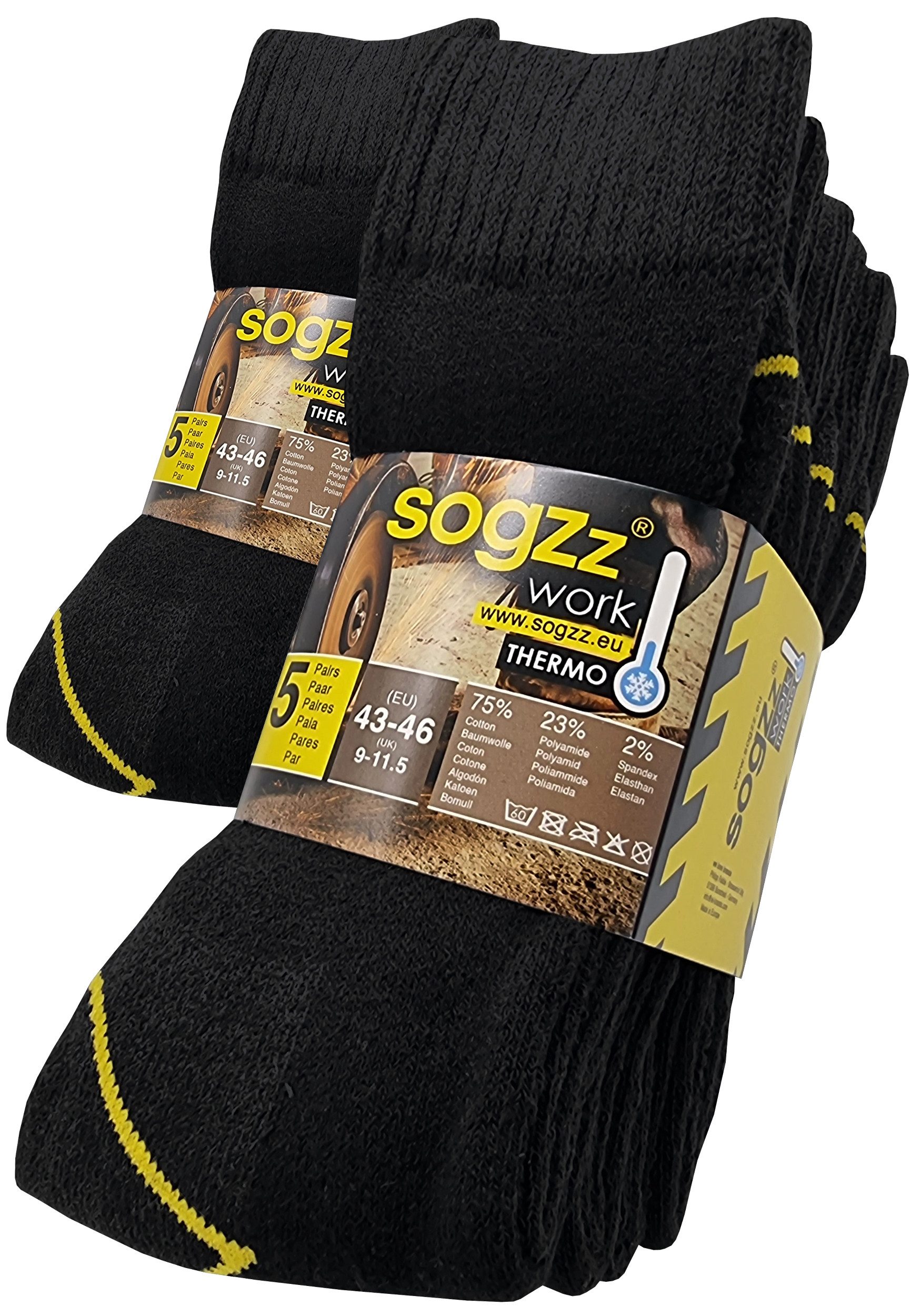 sogzz Arbeitssocken WORK THERMO Winter Herren, 10-20 Paar, Wintersocken Arbeit Socken (WORK THERMO, 10-Paar)