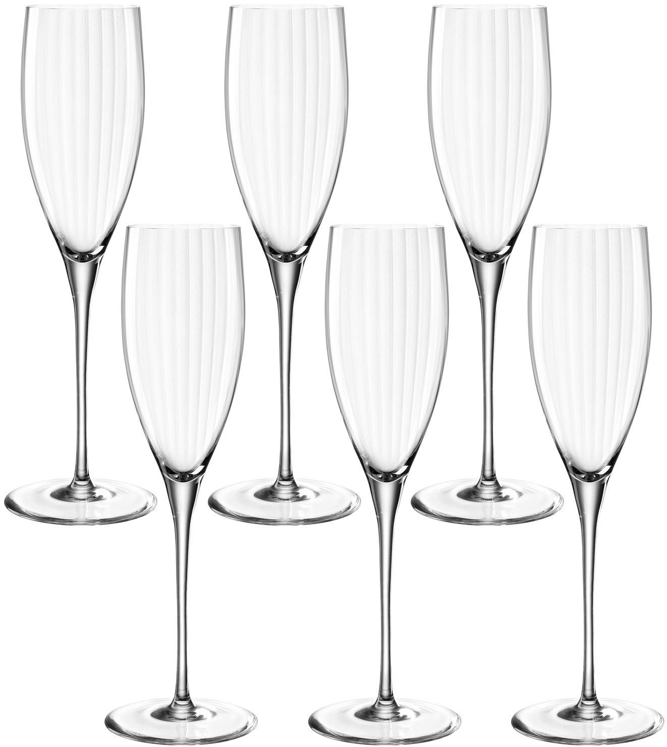 LEONARDO Sektglas POESIA, 6-tlg., Kristallglas, 250 ml, 6-teilig