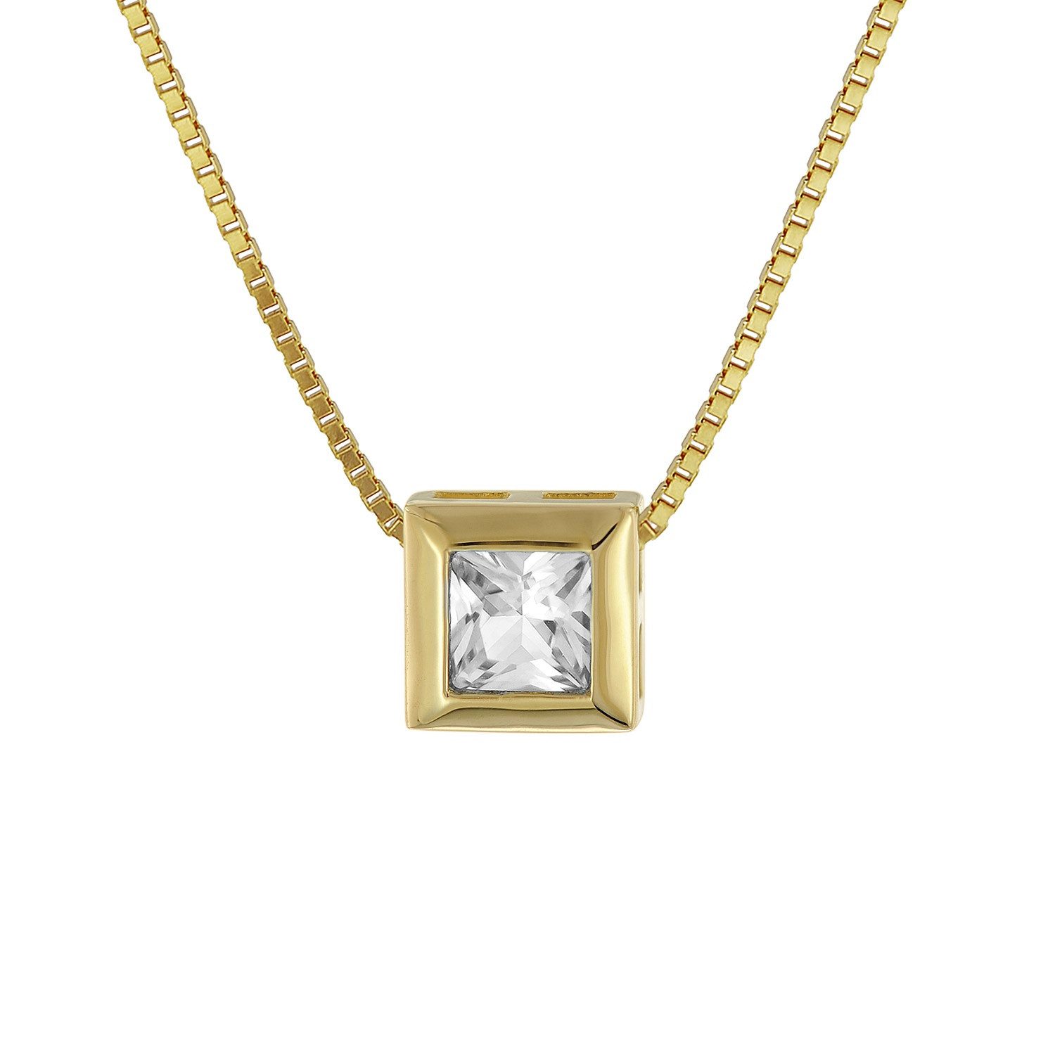 trendor Kette mit Anhänger Gold-Anhänger 333 / 8K mit Zirkonia + goldplatti günstig online kaufen