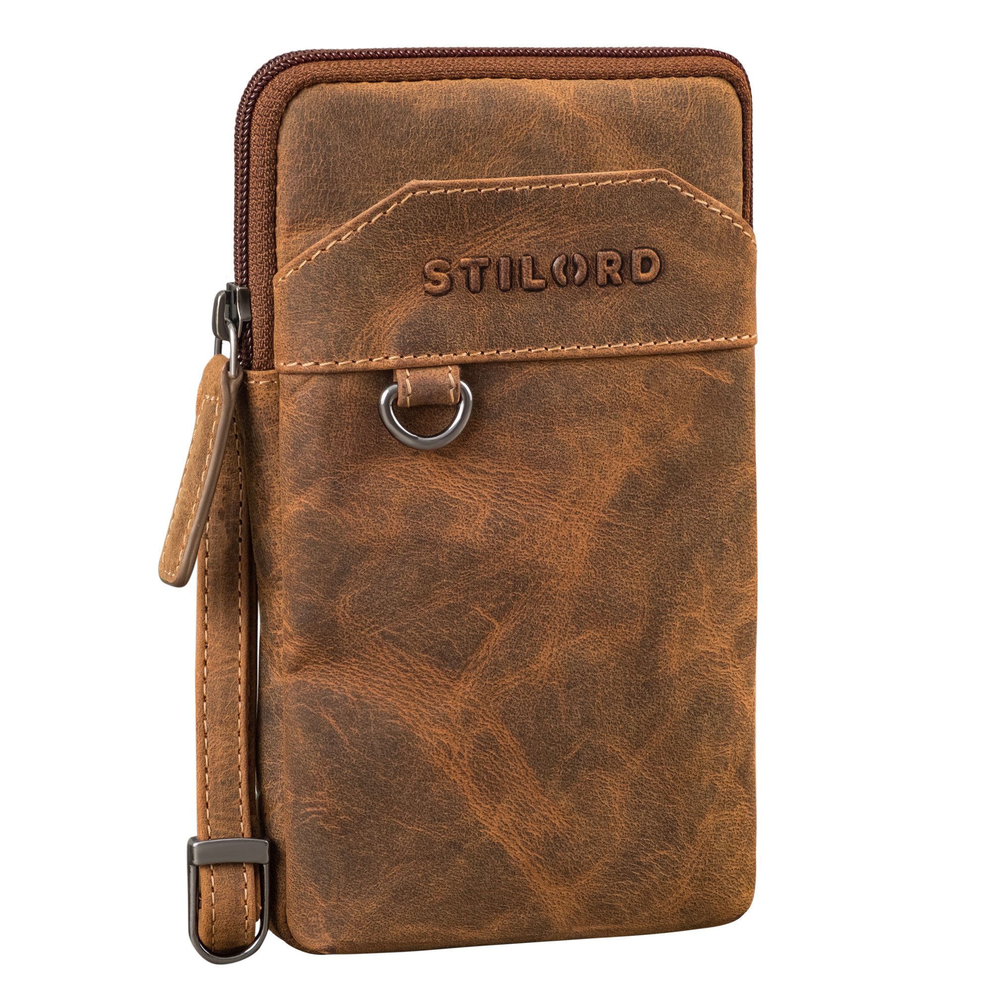 Handtasche "Tyrell" Brusttasche Herren Leder mit Gürtelschlaufe