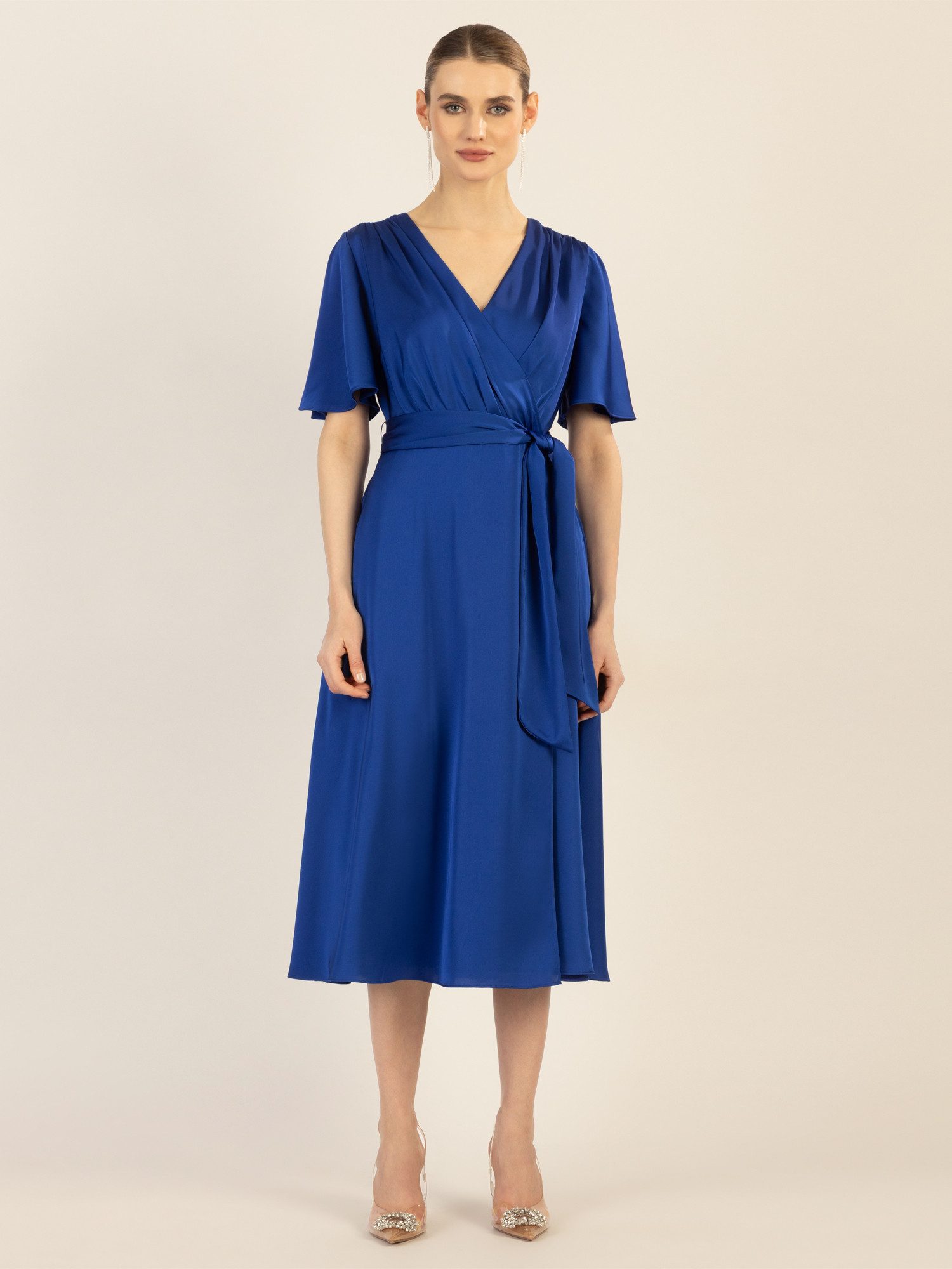 Apart Midikleid us mattschimmerndem Satin günstig online kaufen