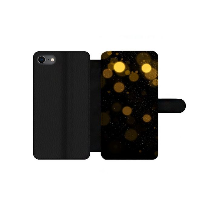 MuchoWow Handyhülle Gold - Abstrakt - Luxus - Schwarz Handyhülle Telefonhülle Apple iPhone 8