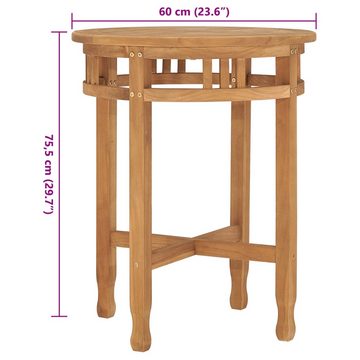 vidaXL Esstisch Bistrotisch Ø60x60 cm Teak Massivholz