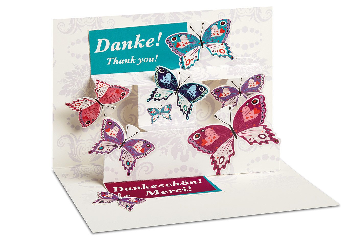 Thumbnail - BSB Grußkarten Danke - PopUp-Card - Klappkarte mit 3D-Innenleben - Grußkarte mit