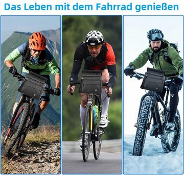 PFCTART Fahrradtasche 4.5L Schwarzer faltbarer Mehrzweck-Radsportbeutel Fahrradlenkerpaket (Mit Touchscreen), Abdichtung