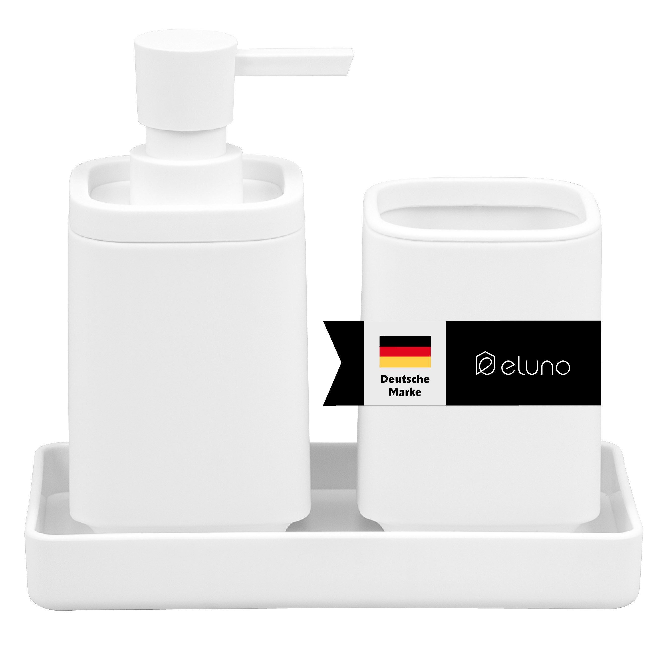 eluno Badaccessoire-Set VALONA 3tlg. Soft-Touch, 3 tlg.