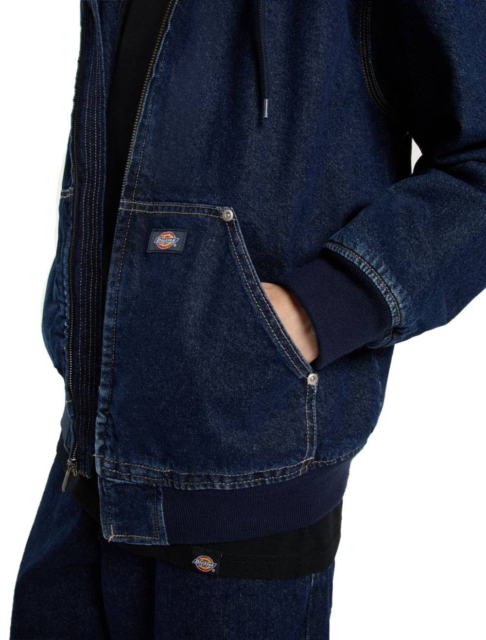 Dickies Jeansjacke Jeansjacke Dickies Hilham Hooded Jacket Kängurutasche – Bild 2 von 5