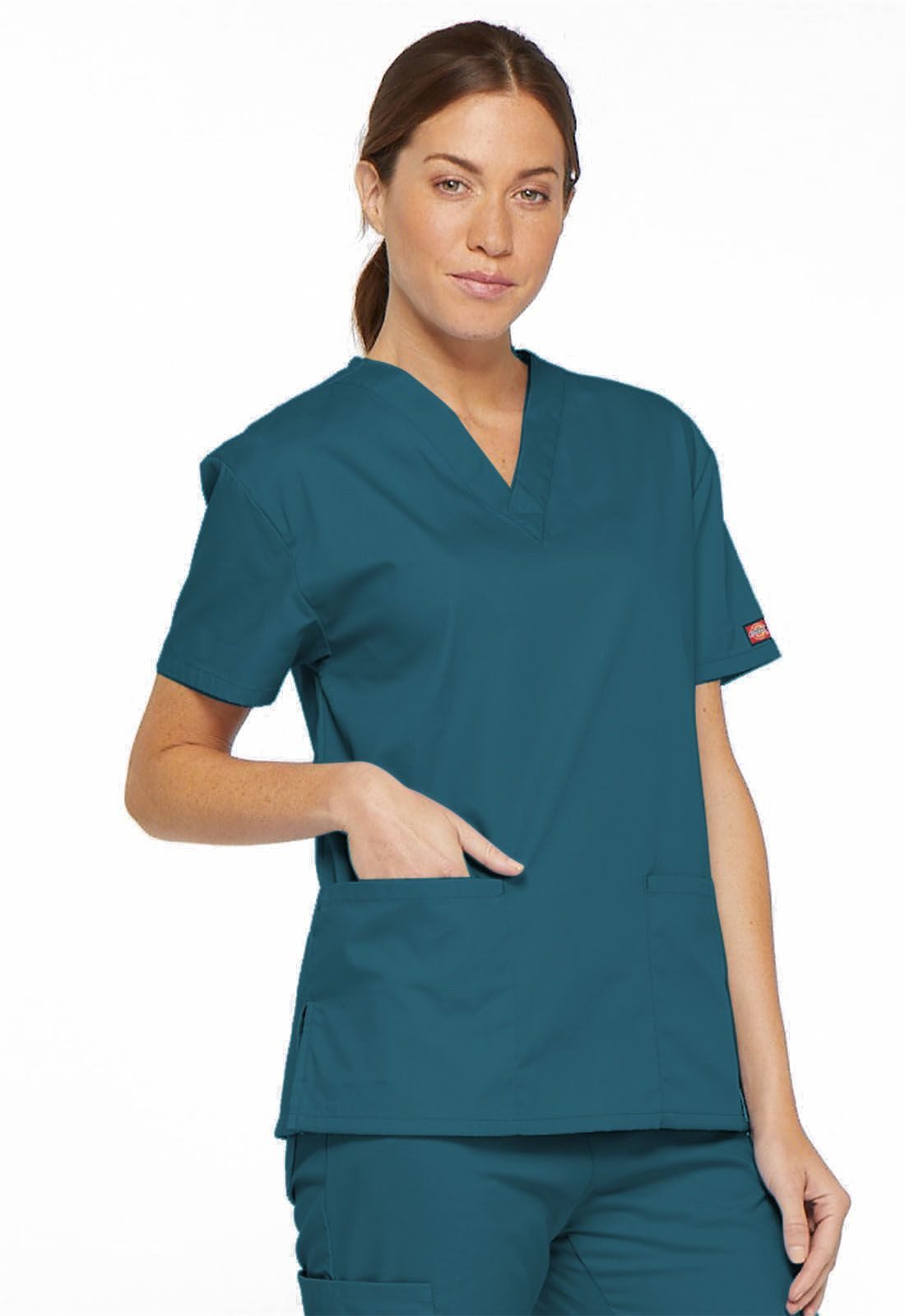 Dickies Funktionsbluse Unisex EDS Schlupfhemd V-Neck, Every Day Scrubs Kasack mit 2 aufgesetzten Taschen