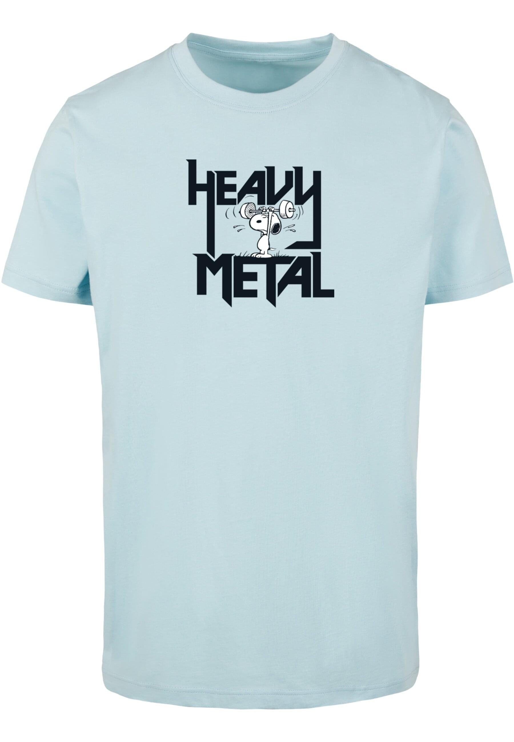 Merchcode T-Shirt Herren Peanuts - Heavy Metal T-Shirt Round Neck (1-tlg) oceanblue