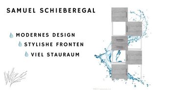 Schildmeyer Hochschrank Samuel (Kein Set) Schrankfächer, Schubladen, Ablagen, Kunststofffüße, Metallgriffe, ausziehbar