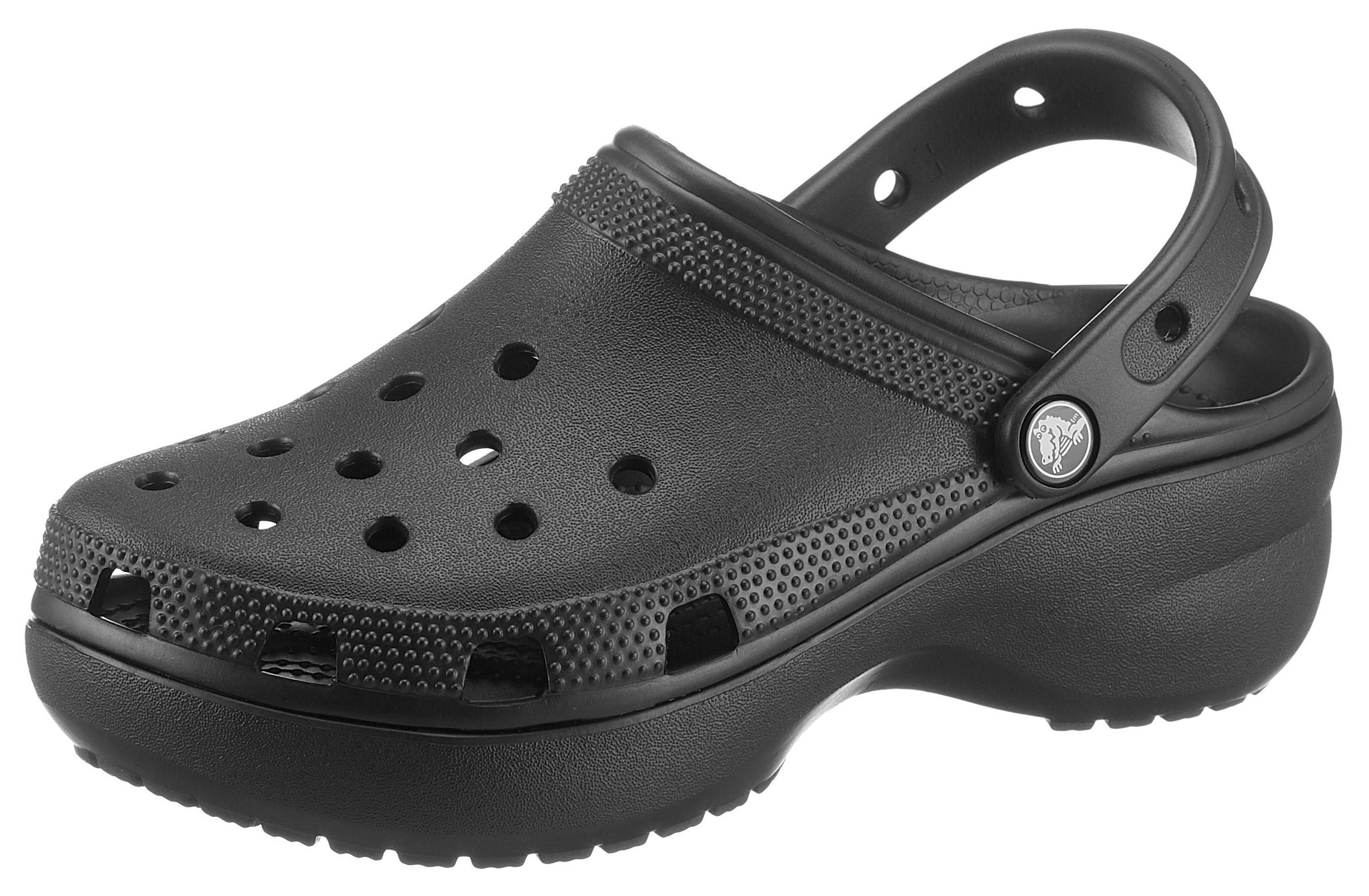 Crocs Classic Platform Clog W Clog schwarz mit trendiger Plateausohle