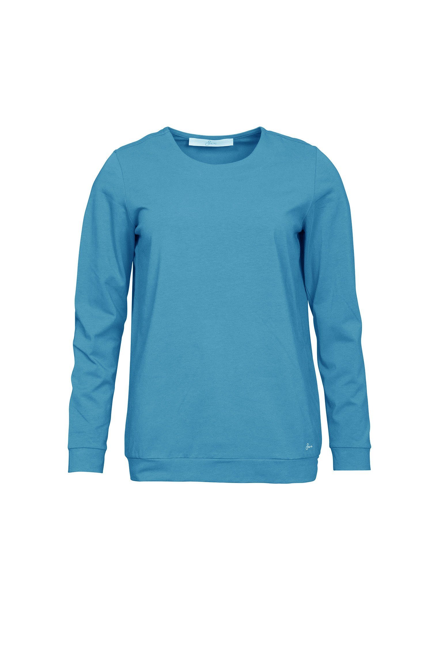 SER Langarmshirt Shirt Rundhals einfarbig W9923101W auch in großen Größen 458 jeans melange