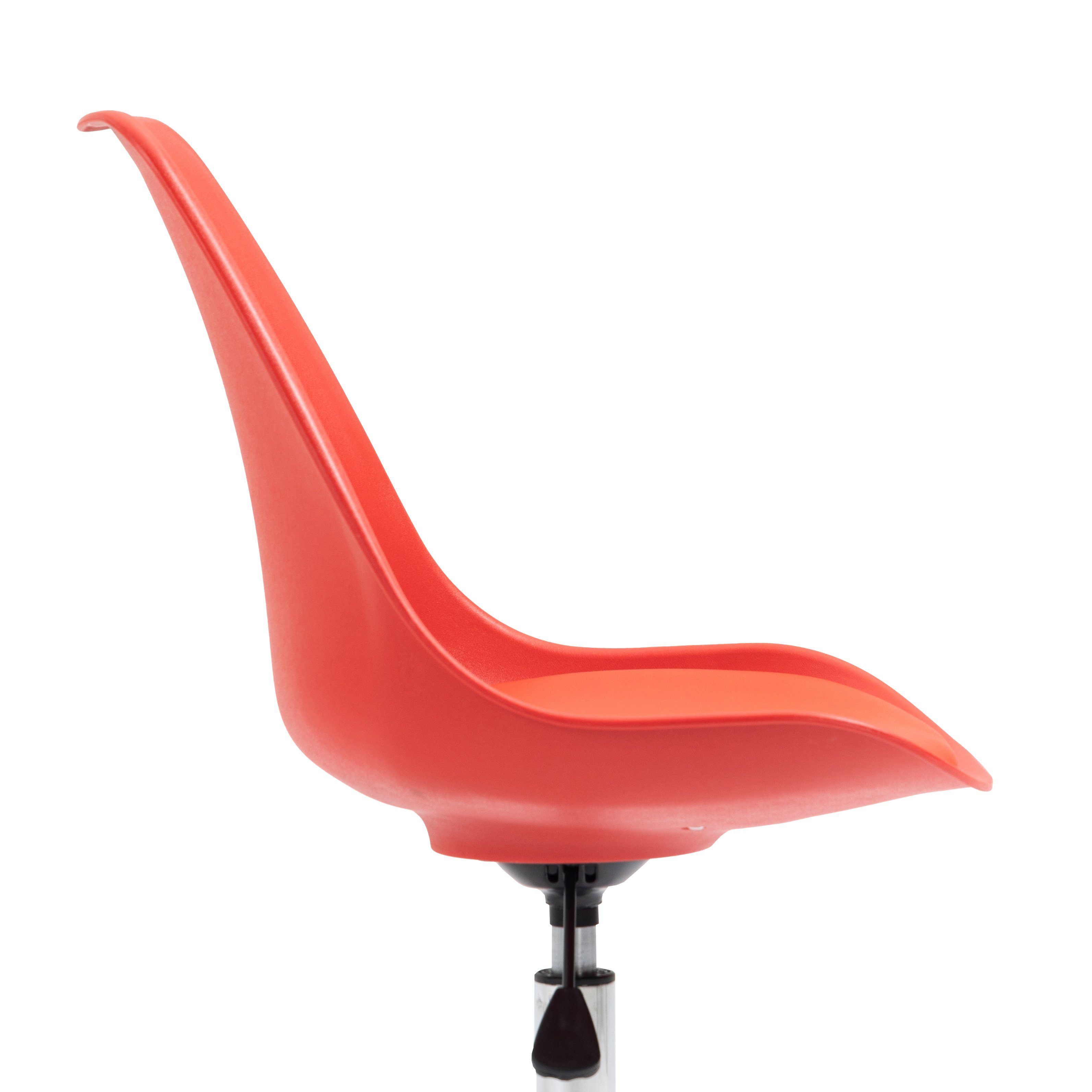SVITA Schreibtischstuhl rot Rollen höhenverstellbar, rot stufenlos EDDY 1 St), hoher bodenschonende Sitzkomfort, | (Paket