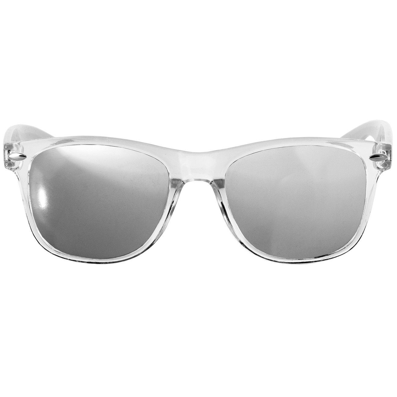 / weiß silber verspiegelt Designbrille Sonnenbrille Caspar SG017 Damen RETRO