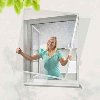 BURI Fliegengitter-Gewebe Insektenschutz Fenster Alurahmen Schutz Insekten Fenster Fieberglas Mü