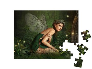 puzzleYOU Puzzle Illustration: Wunderschöne Waldnymphe, 48 Puzzleteile, puzzleYOU-Kollektionen Fantasy