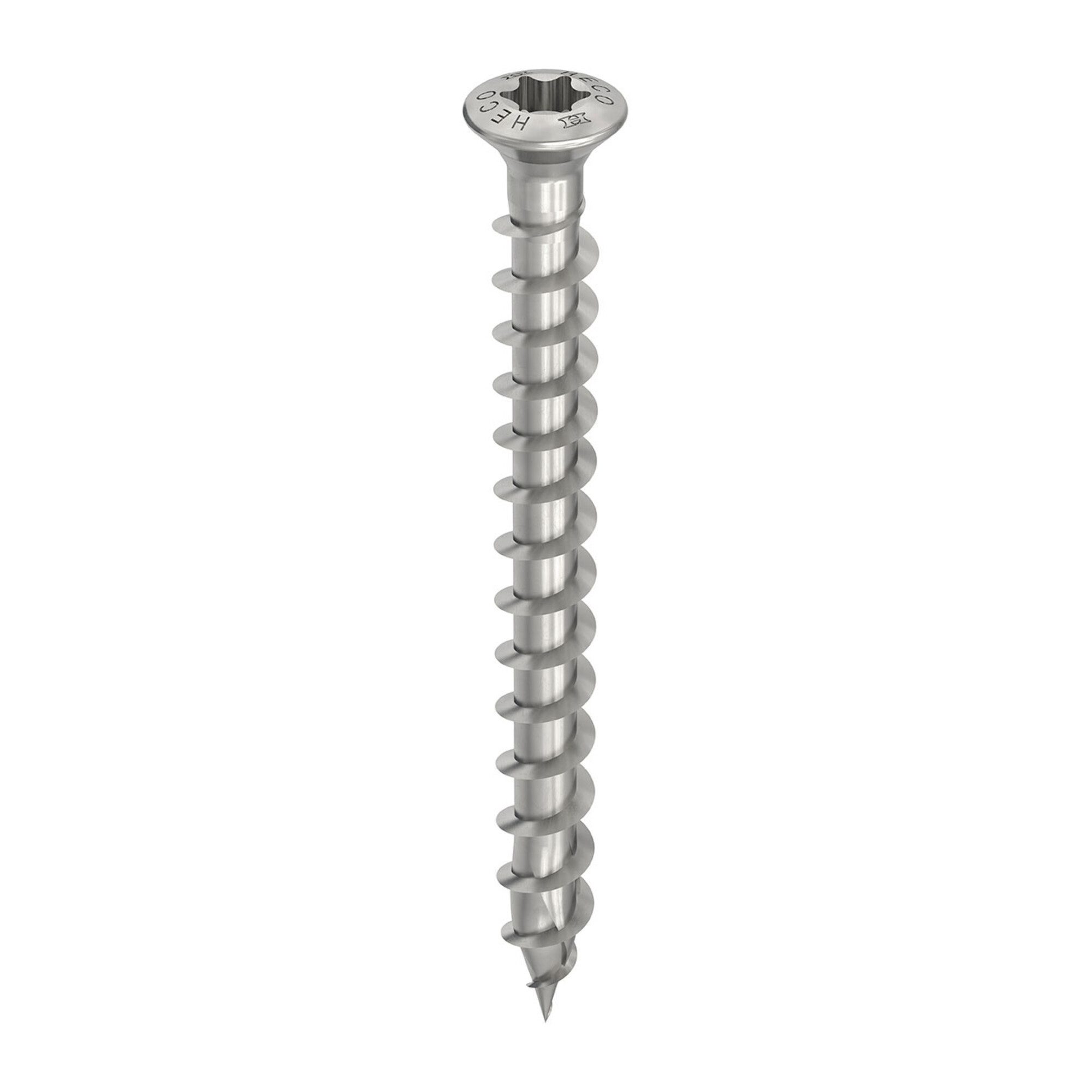 Heco Schraube HECO-TOPIX-plus A2 5,0 x 40, Fassadenschraube, HECO-Drive, VVG 100 Stk