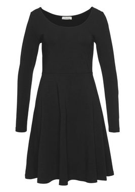 Aniston CASUAL Jerseykleid mit Blumendruck oder in uni Schwarz