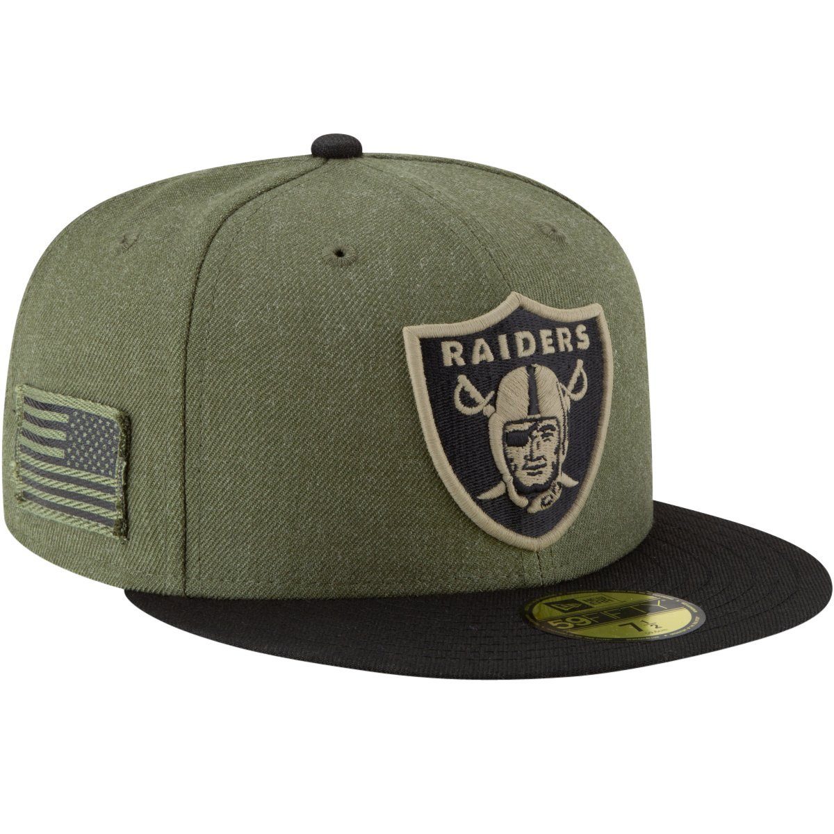 New Era Oakland Cap Fitted 59Fifty Salute Service Raiders to NFL