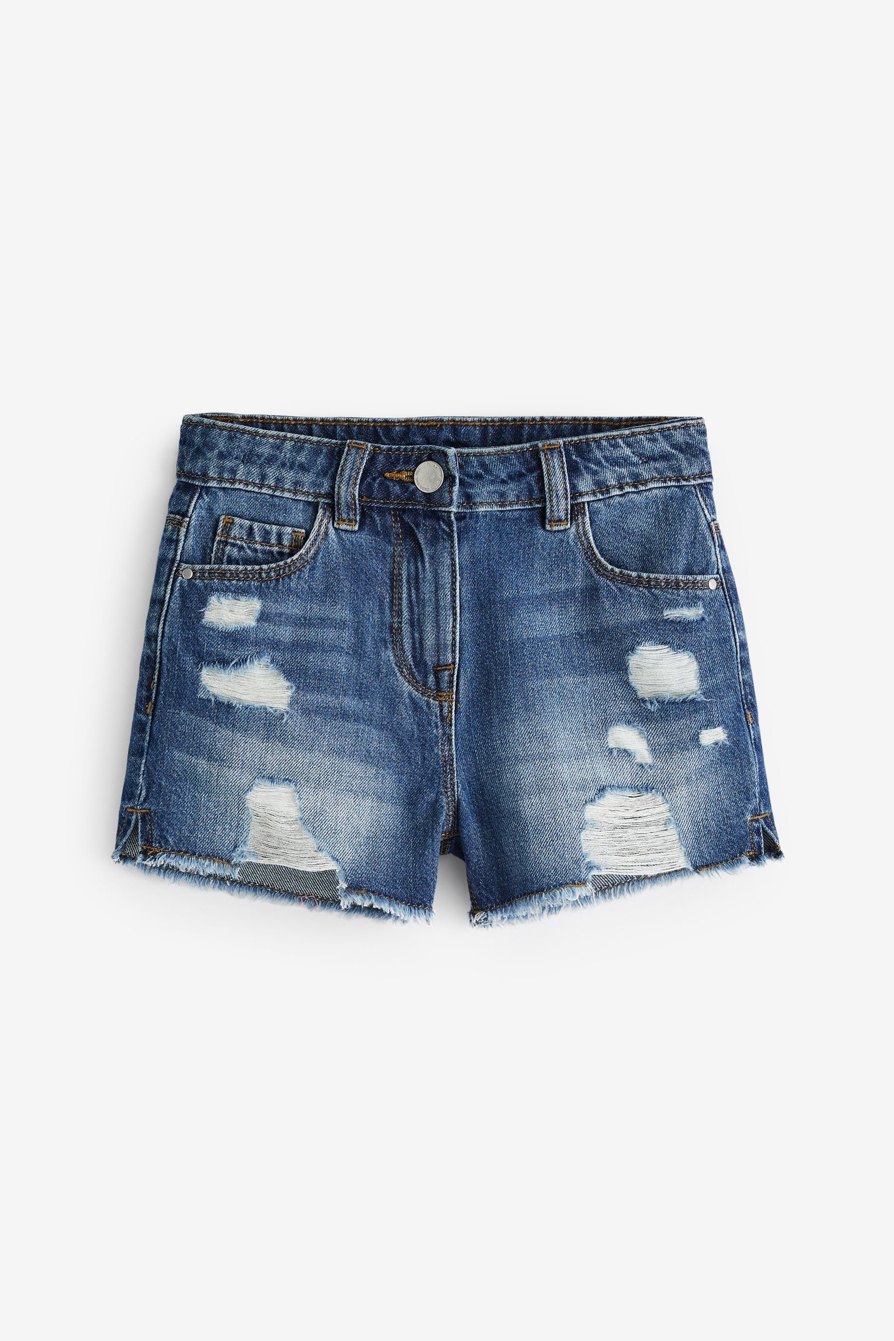 Next Jeansshorts Shorts in Used-Optik mit ausgefransten Rändern (1-tlg)