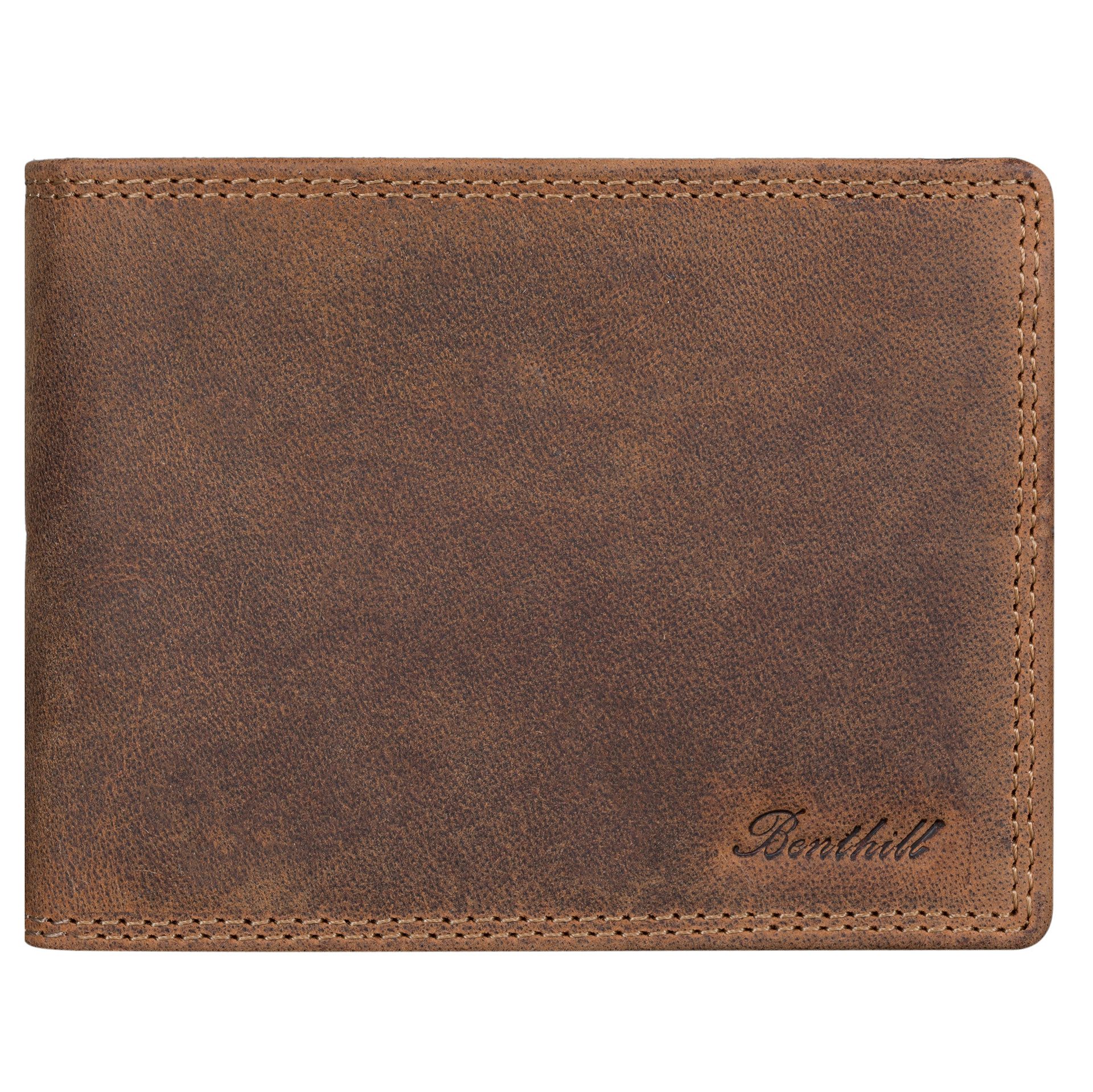 Benthill Geldbörse Herren Echt-Leder Geldbeutel RFID Großes Portemonnaie Mä günstig online kaufen