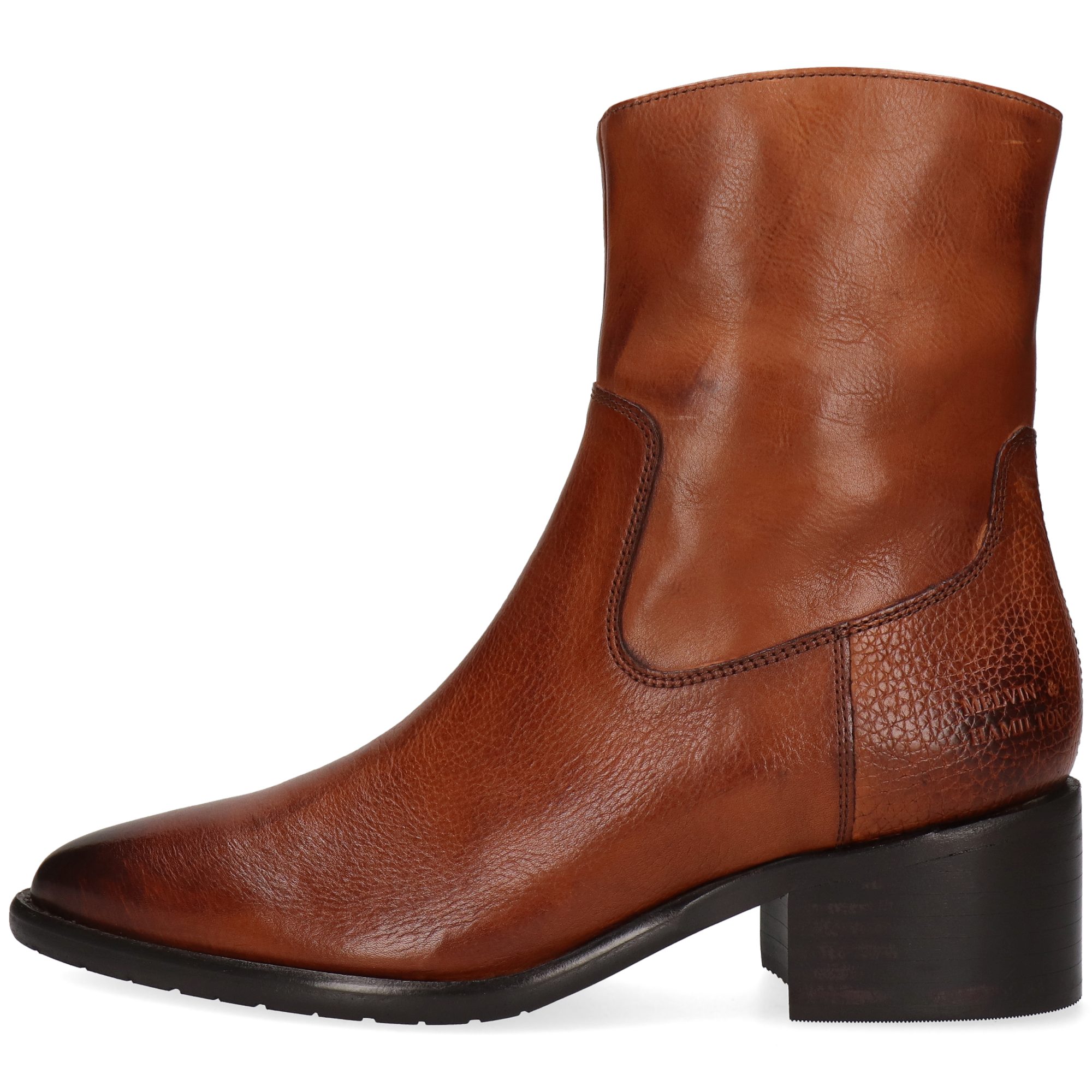 Melvin & Hamilton Bridie 2 Leder-Stiefeletten für Damen Stiefelette Block-Absatz, Echtes Leder